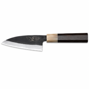 Yoshida Ajikiri SUJ-2 Kuro-uchi japanski nož 10 cm s gravurom koi šarana
