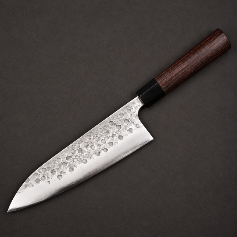 Matsubara Blue No.2 Tsuchime Gyuto 210 Stainless Clad s drškom od ružina drva