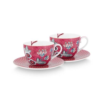PIP STUDIO FLOWER FESTIVAL SET ŠALICA S TANJURIĆIMA ZA CAPPUCCINO
