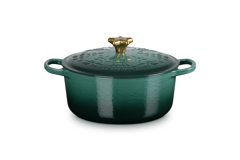 le creuset božićna posuda tamno zelena