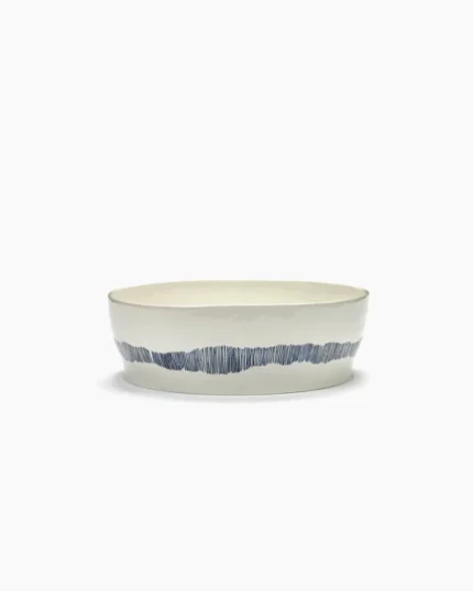 ottolenghi zdjela za salatu white blue stripes