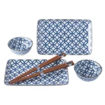 MADE IN JAPAN SUSHI SET BLUE AND WHITE