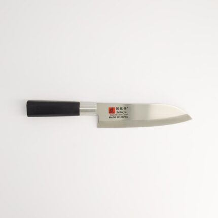 sekiryu santoku nož s crnom drškom