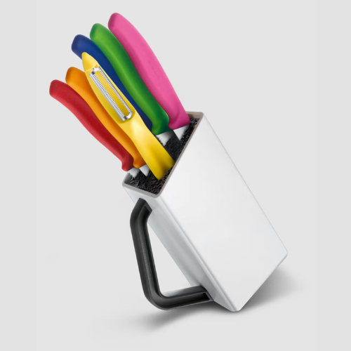 VICTORINOX Swiss Classic Utility Block – set noževa s blokom, 6 dijelova (bijeli)_2