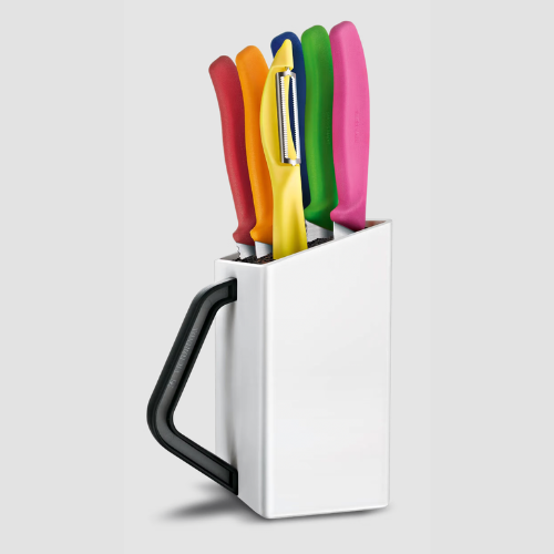 VICTORINOX Swiss Classic Utility Block – set noževa s blokom, 6 dijelova (bijeli)_2