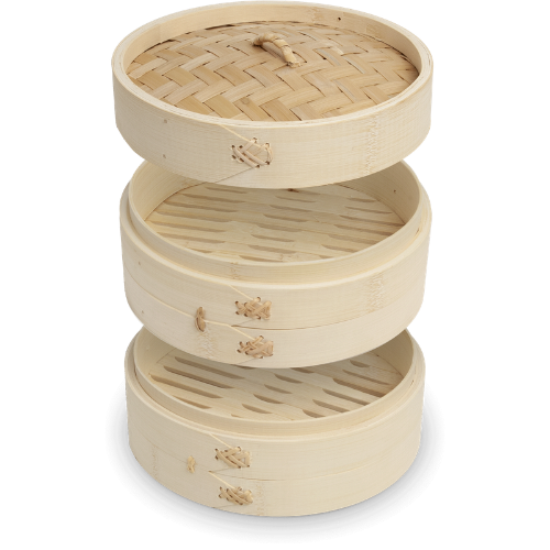 Bambusova košara za kuhanje na pari – 2 sloja
