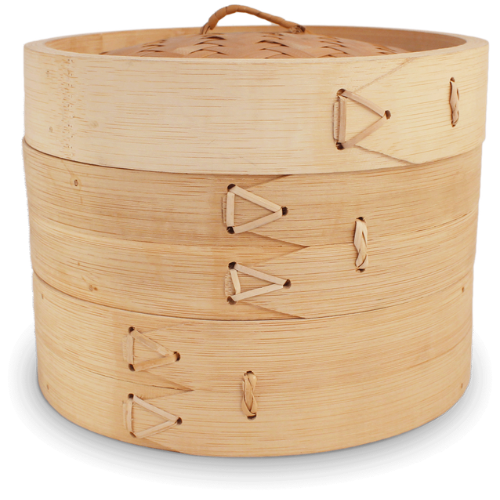 Bambusova košara za kuhanje na pari – 2 sloja