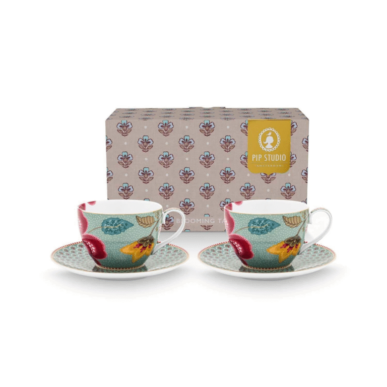 PIP STUDIO SET ŠALICA S TANJURIĆIMA BLOOMING TALES FANTASY BLUE 280 ML