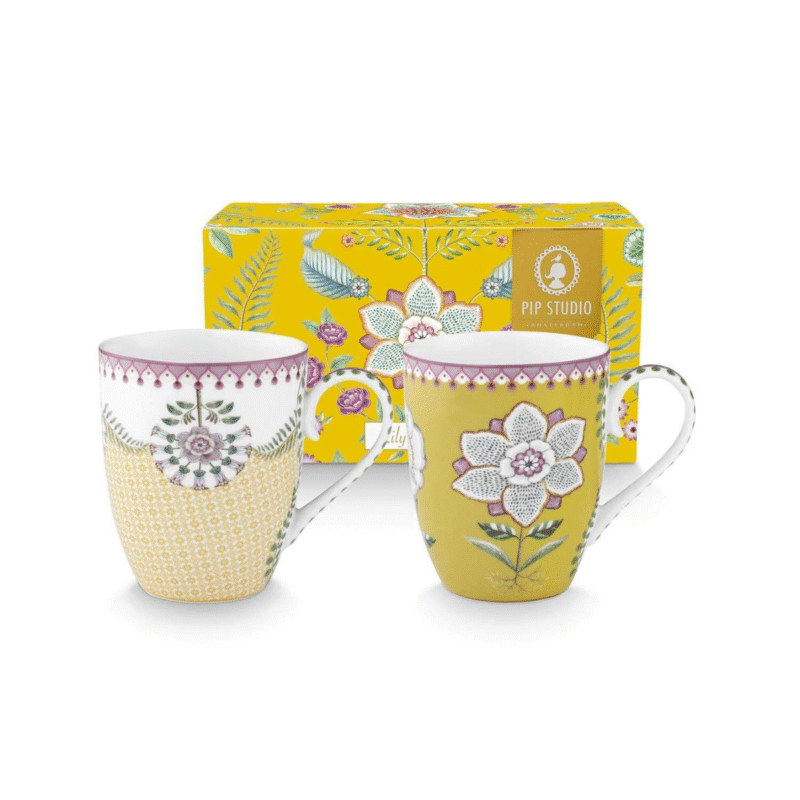 PIP STUDIO SET OD 2 ŠALICE LILY& LOTUS YELLOW