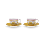 PIP STUDIO SET ŠALICA ZA ESPRESSO S TANJURIĆIMA LILY& LOTUS YELLOW 120 ML - Slika 5