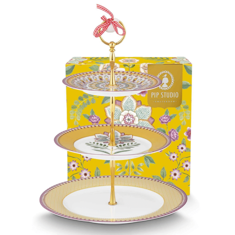 PIP STUDIO STALAK ZA KOLAČE S 3 ETAŽE LILY& LOTUS YELLOW