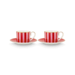 PIP STUDIO SET OD 2 ŠALICE ZA ESPRESSO RED - PINK - Slika 4