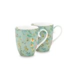 PIP STUDIO SET OD 2 ŠALICE JOLIE FLOWERS BLUE 350 ML