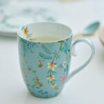 PIP STUDIO SET OD 2 ŠALICE JOLIE FLOWERS BLUE 350 ML - Slika 2