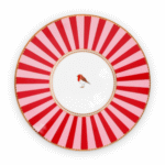 PIP STUDIO SET OD 2 ŠALICE S TANJURIĆIMA LOVE BIRDS MEDALLION RED - PINK - Slika 7