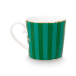 PIP STUDIO SET OD 2 ŠALICE LOVE BIRDS MEDALLION STRIPES EMERALD GREEN 190 ML - Slika 6