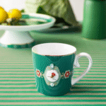 PIP STUDIO SET OD 2 ŠALICE LOVE BIRDS MEDALLION EMERALD 190 ML - Slika 3