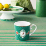 PIP STUDIO SET OD 2 VELIKE ŠALICE LOVE BIRDS MEDALLION EMERALD 300 ML - Slika 3