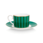 PIP STUDIO SET OD 2 ŠALICE ZA ESPRESSO S TANJURIĆIMA LOVE BIRDS STRIPES EMERALD-GREEN - Slika 6