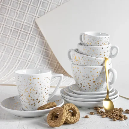 RENDES GOLDEN DOTS SET ŠALICA SA TANJURIĆEM ZA ESPRESSO 1/6