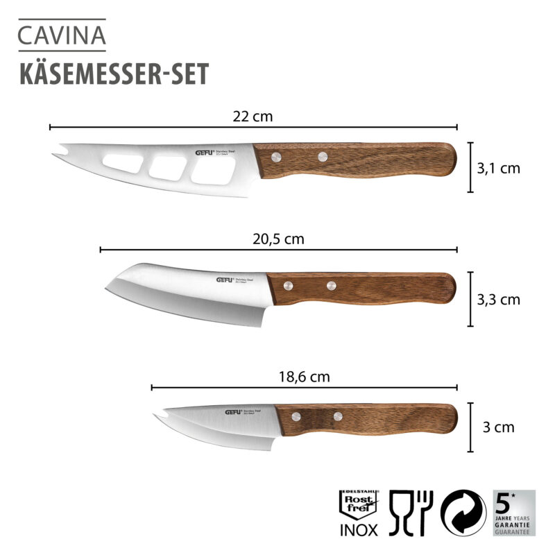 GEFU SET NOŽEVA ZA SIR CAVINA