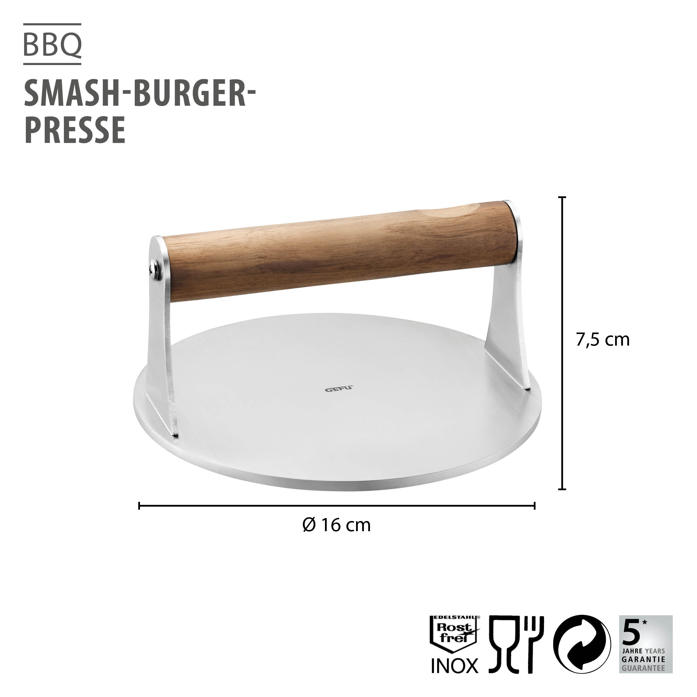 GEFU SMASH BURGER PREŠA