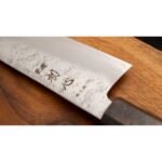 HATSUKOKORO GINREI BUNKA NOŽ GINSANKO NASHIJI EBONY 17,5 CM - Slika 5