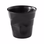 Revol Crumpled Cup crna porculanska šalica za espresso i cappuccino