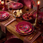 PIP STUDIO BLOOMING TALES FANTASY DARK RED TANJUR 32 CM - Slika 3