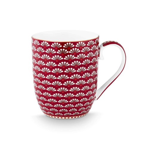 Pip Studio Blooming Tales Dark Red mala šalica za čaj i kavu od porculana, zapremnine 200 ml