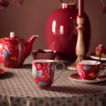 PIP STUDIO BLOOMING TALES DARK RED ŠALICA ZA ČAJ I KAVU - Slika 10