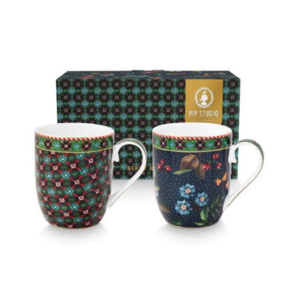 Pip Studio Berry Blues Blue set šalica za čaj i kavu, zapremnine 200 ml po šalici