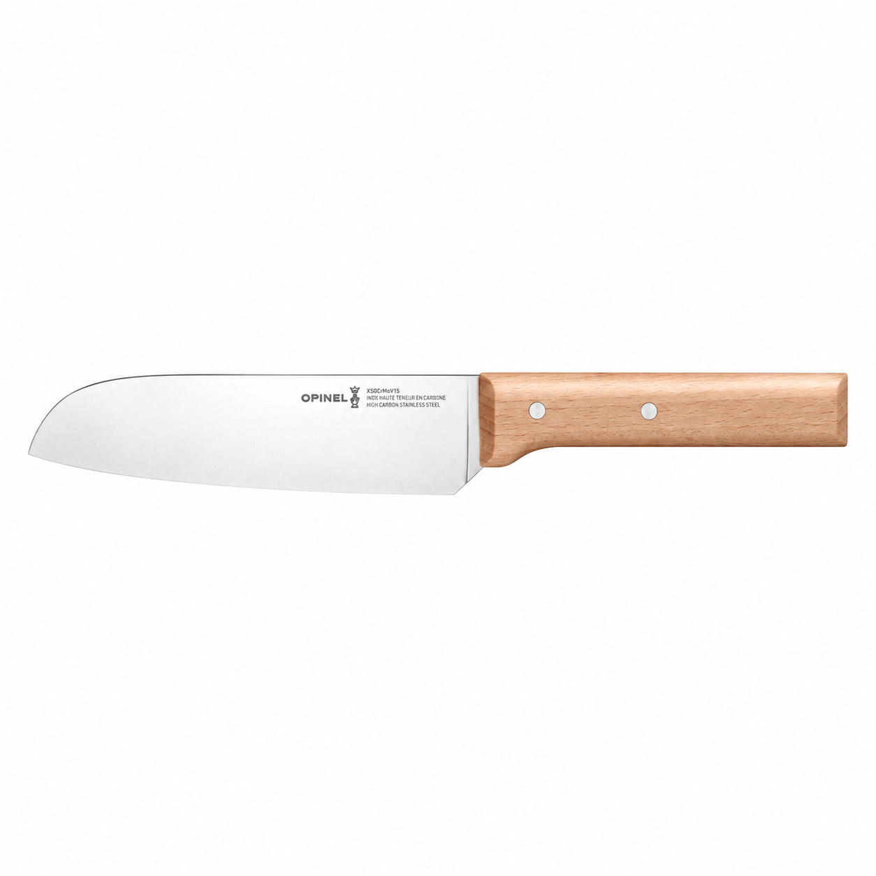 Opinel Parallèle N°119 santoku nož s oštricom od 17 cm i drškom od bukovine